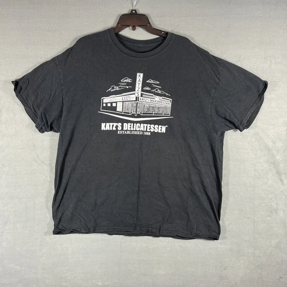 Katz's Delicatessen New York City Souvenir T-Shirt Black Deli Foodie Tee